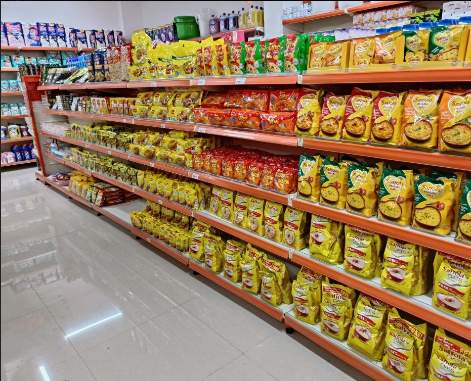 A wide selection of sweet biscuits, cookies, suji rusks, and puff pastries on display